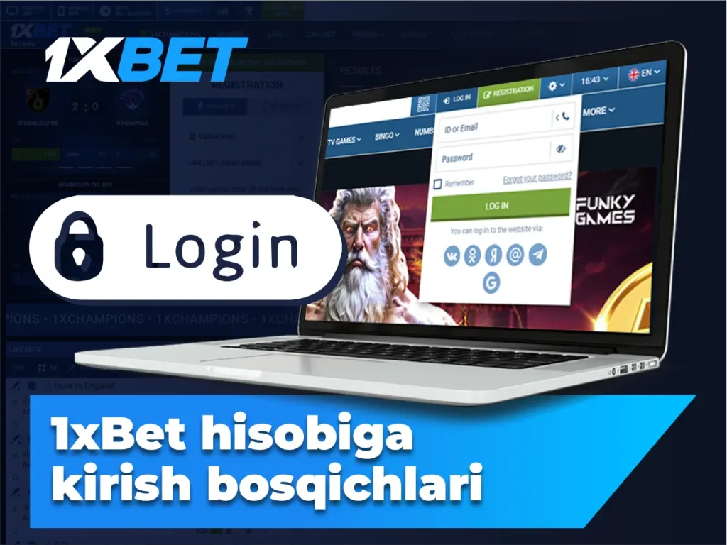 1xBet hisobiga kirish bosqichlari